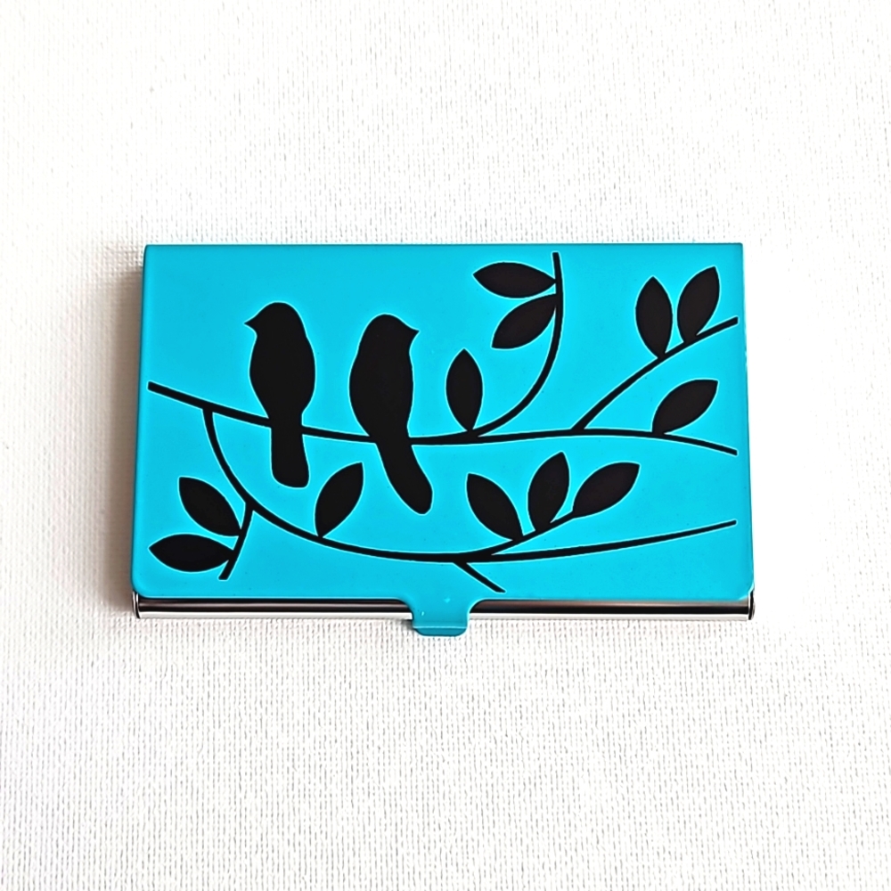 Bird Card Case by Design Ideas in Deep Robin Egg Blue NEW!